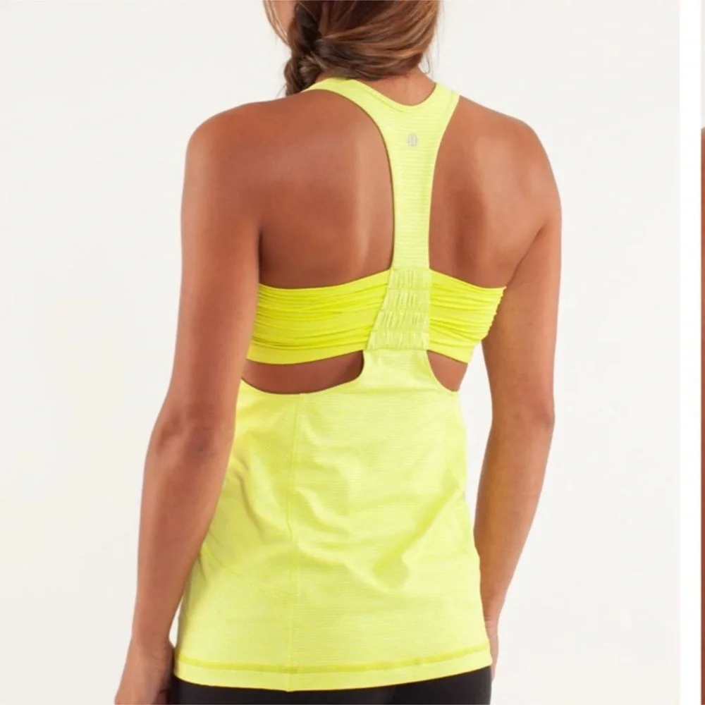 ❤️❤️ EUCLululemon Turbo Tank Tonka Stripe Split back ❤️❤️